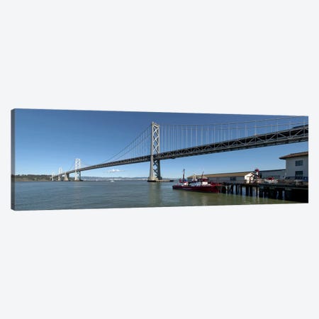 Bridge across a bay, Bay Bridge, San Francisco Bay, San Francisco, California, USA #2 Canvas Print #PIM8413} by Panoramic Images Canvas Artwork