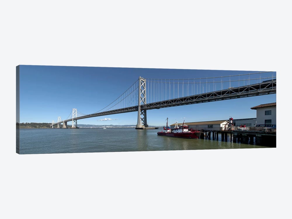 Bridge across a bay, Bay Bridge, San Francisco Bay, San Francisco, California, USA #2 by Panoramic Images 1-piece Canvas Art