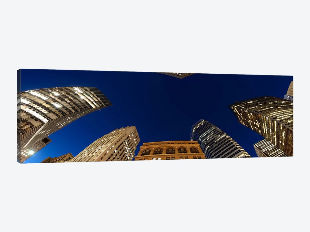 Low angle view of high-rise buildings at dusk, San Francisco, California, USA by Panoramic Images 1-piece Canvas Artwork