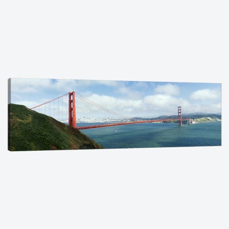 Suspension bridge across a bayGolden Gate Bridge, San Francisco Bay, San Francisco, California, USA Canvas Print #PIM8420} by Panoramic Images Canvas Print