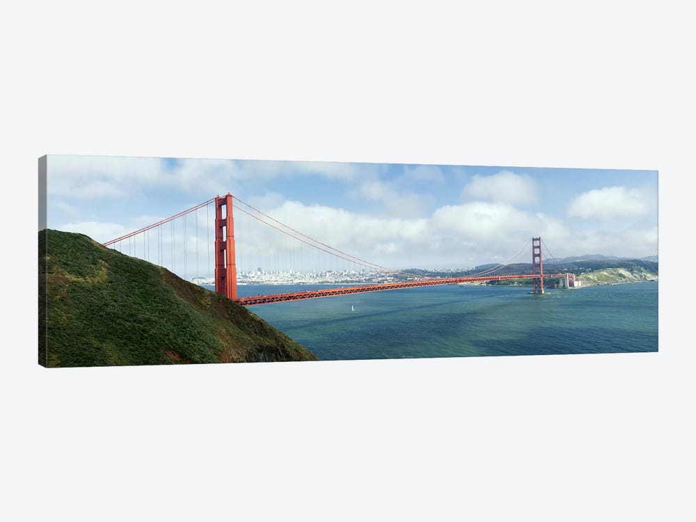 Suspension bridge across a bayGolden Gate Bridge, San Francisco Bay, San Francisco, California, USA by Panoramic Images 1-piece Canvas Art