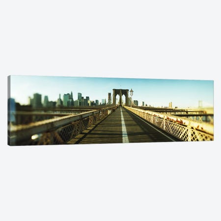 City viewed from Brooklyn BridgeManhattan, New York City, New York State, USA Canvas Print #PIM8430} by Panoramic Images Canvas Wall Art