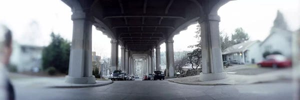 Seattle: Low angle view of a bridgeFremont Bridge, Fremont, Seattle, Washington State, USA by Panoramic Images