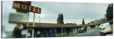 Motel at the roadside, Aurora Avenue, Seattle, Washington State, USA Canvas Art Print - Seattle Art