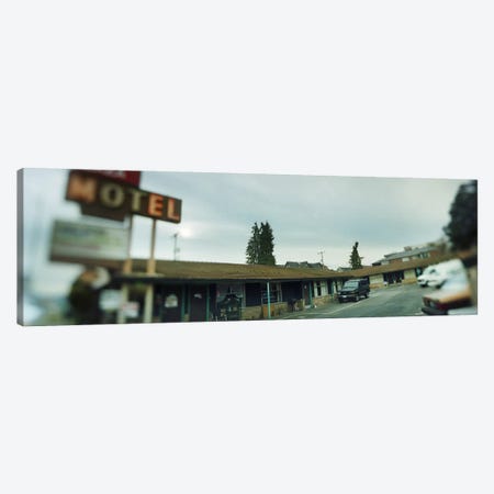 Motel at the roadside, Aurora Avenue, Seattle, Washington State, USA Canvas Print #PIM8435} by Panoramic Images Canvas Art Print