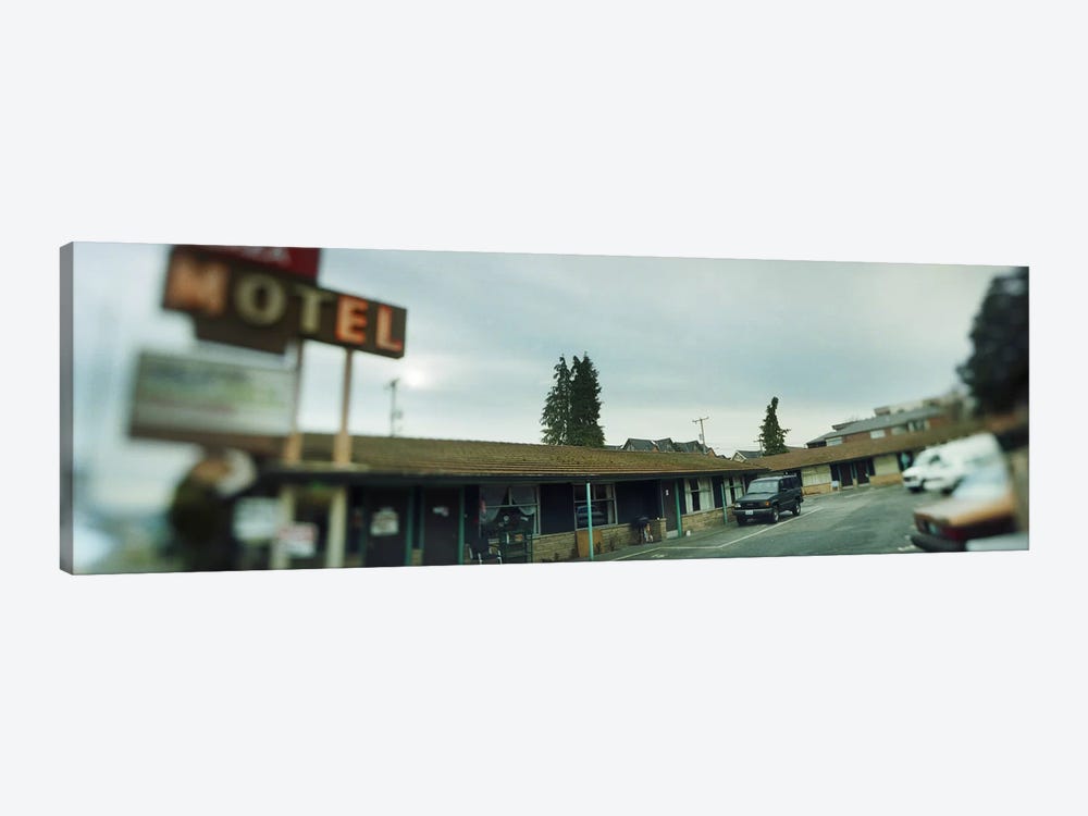 Motel at the roadside, Aurora Avenue, Seattle, Washington State, USA by Panoramic Images 1-piece Canvas Art