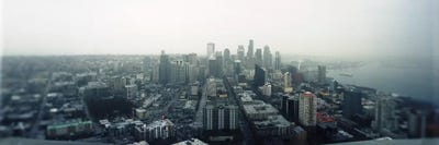 City viewed from the Space Needle II, Queen Anne Hill, Seattle, Washington State, USA 2010 by Panoramic Images multi panel art