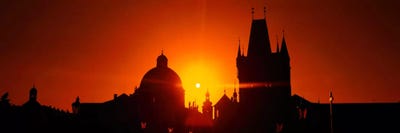 Sunrise Tower Charles Bridge Czech Republic by Panoramic Images canvas print
