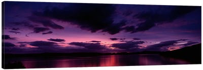 Dramatic Purple Sunset, Applecross Peninsula, Wester Ross, Highland, Scotland, United Kingdom Canvas Art Print - Cloudy Sunset Art