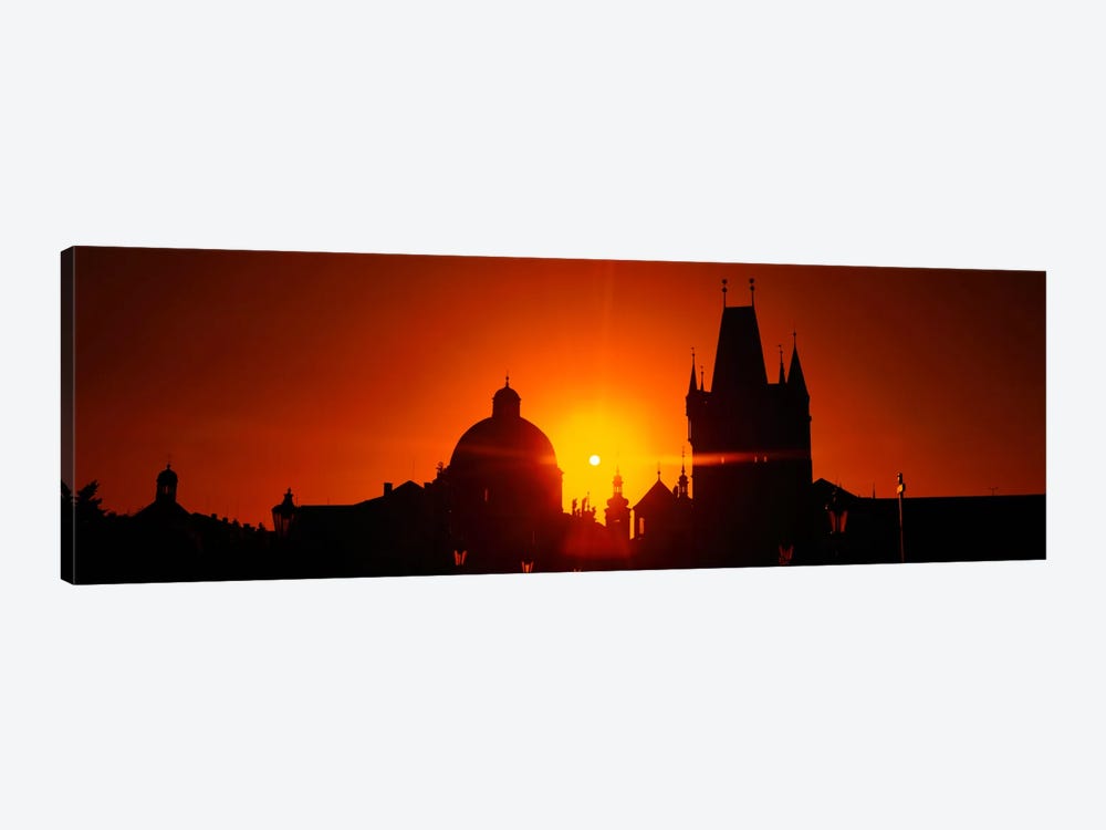 Sunrise Tower Charles Bridge Czech Republic by Panoramic Images 1-piece Art Print
