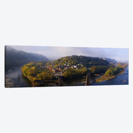 Aerial View Of Harpers Ferry, Jefferson County, West Virginia, USA Canvas Print #PIM8452} by Panoramic Images Canvas Artwork