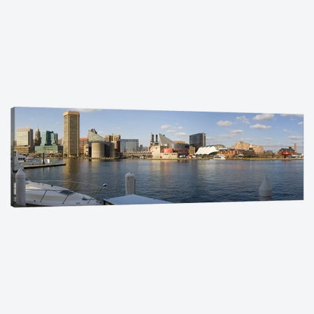Boats moored at a harbor, Inner Harbor, Baltimore, Maryland, USA 2009 #2 Canvas Print #PIM8457} by Panoramic Images Art Print