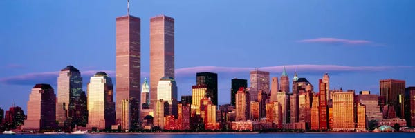 New York City Skylines: Skyscrapers in a city, Manhattan, New York City, New York State, USA by Panoramic Images