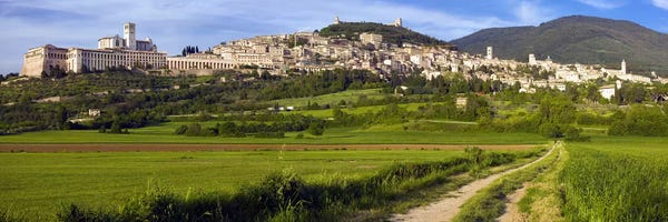 Ancient Ruins: Panoramic View Of Assisi, Perugia, Umbria, Italy by Panoramic Images