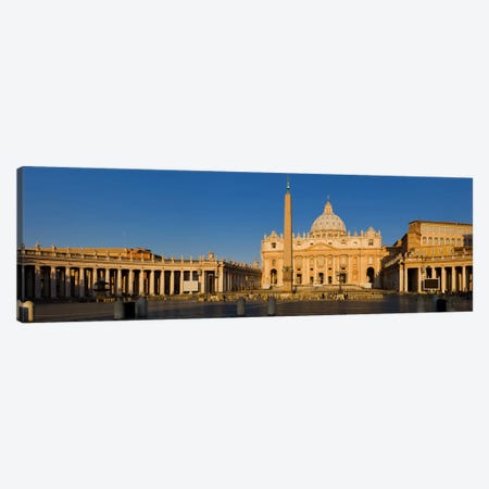 Sunlight falling on a basilica, St. Peter's Basilica, St. Peter's Square, Vatican city, Rome, Lazio, Italy Canvas Print #PIM8479} by Panoramic Images Canvas Artwork