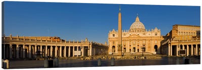 Sunlight falling on a basilica, St. Peter's Basilica, St. Peter's Square, Vatican city, Rome, Lazio, Italy Canvas Art Print - Rome Art