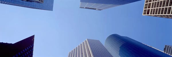 Texas: Low angle view of skyscrapers against blue sky, Houston, Texas, USA #2 by Panoramic Images