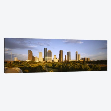 Skyscrapers against cloudy sky, Houston, Texas, USA Canvas Print #PIM8495} by Panoramic Images Canvas Art Print