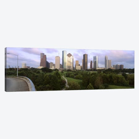 Skyscrapers against cloudy sky, Houston, Texas, USA #2 Canvas Print #PIM8496} by Panoramic Images Canvas Art Print