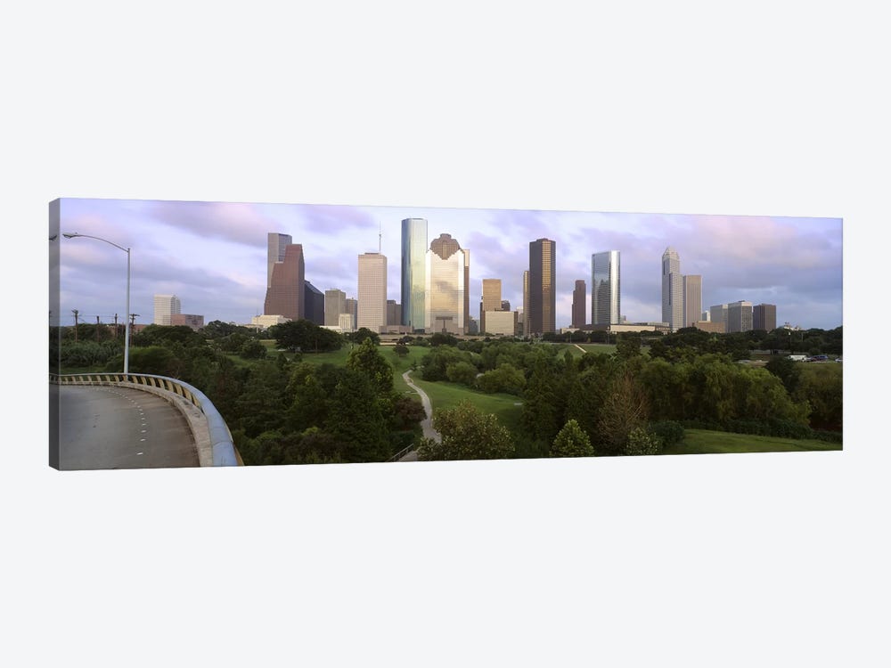 Skyscrapers against cloudy sky, Houston, Texas, USA #2 by Panoramic Images 1-piece Canvas Art Print