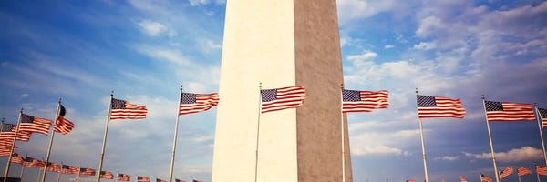 American Flags: Washington Monument Washington DC USA by Panoramic Images
