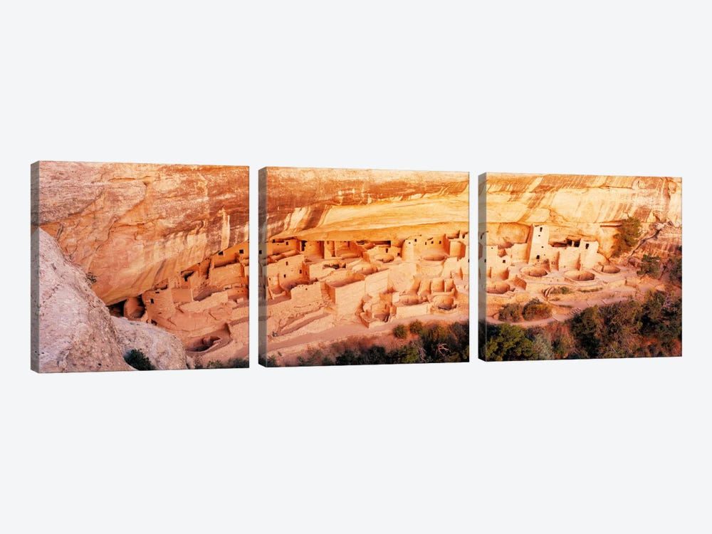 Cliff Palace, Mesa Verde National Park, Montezuma County, Colorado, USA by Panoramic Images 3-piece Canvas Art