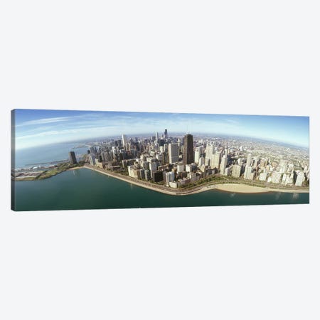 Aerial view of a city, Chicago, Cook County, Illinois, USA 2010 Canvas Print #PIM8500} by Panoramic Images Canvas Wall Art