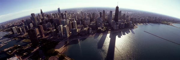 Chicago Skylines: Aerial view of a city, Chicago, Cook County, Illinois, USA 2010 #2 by Panoramic Images