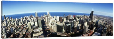 Aerial view of a city, Chicago, Cook County, Illinois, USA 2010 #3 Canvas Art Print - Chicago Skylines