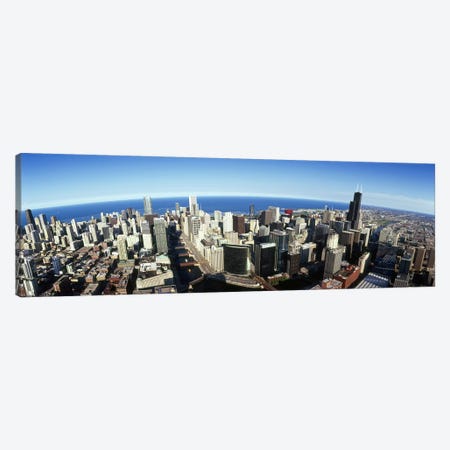 Aerial view of a city, Chicago, Cook County, Illinois, USA 2010 #3 Canvas Print #PIM8504} by Panoramic Images Canvas Art Print
