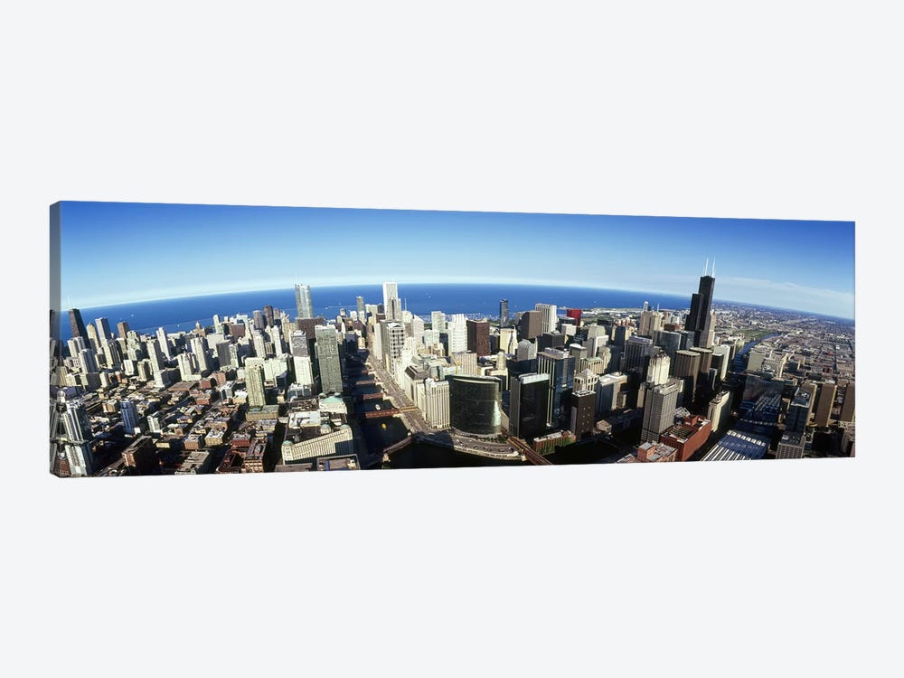 Aerial view of a city, Chicago, Cook County, Illinois, USA 2010 #3 by Panoramic Images 1-piece Canvas Art Print