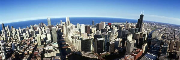 Chicago Skylines: Aerial view of a city, Chicago, Cook County, Illinois, USA 2010 #3 by Panoramic Images