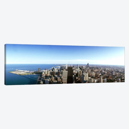Aerial view of a city, Chicago, Cook County, Illinois, USA 2010 #4 Canvas Print #PIM8505} by Panoramic Images Art Print