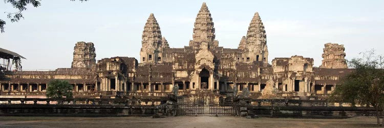 Facade of a temple, Angkor Wat, Angkor, Siem Reap, Cambodia