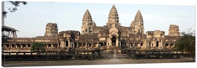 Facade of a temple, Angkor Wat, Angkor, Siem Reap, Cambodia Canvas Art Print - Churches & Places of Worship