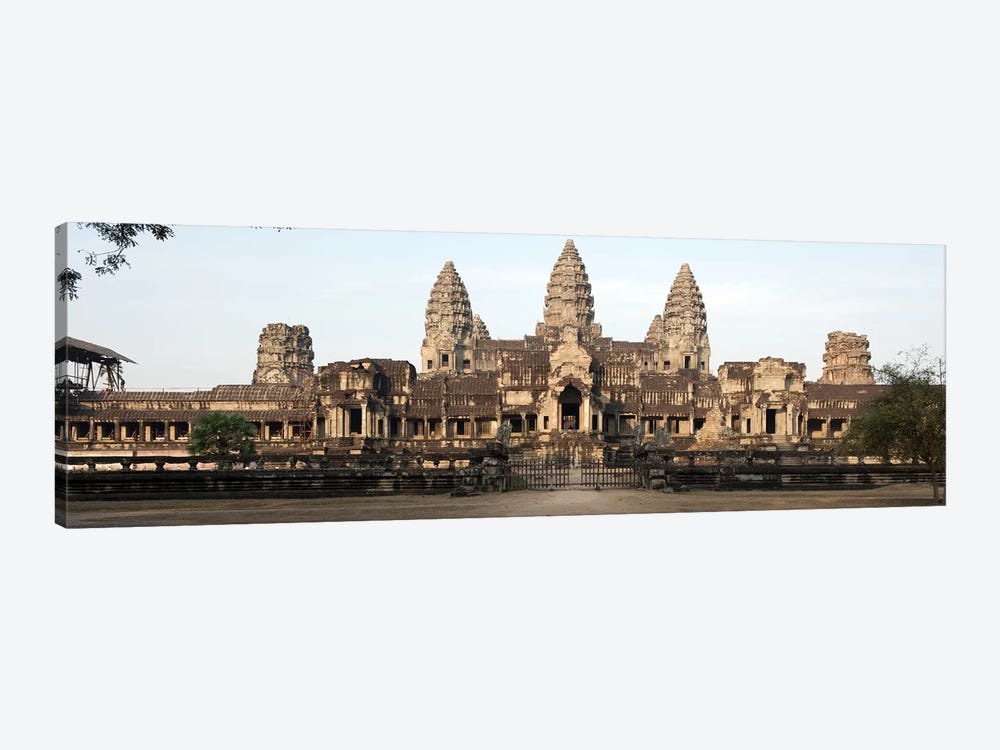 Facade of a temple, Angkor Wat, Angkor, Siem Reap, Cambodia by Panoramic Images 1-piece Art Print