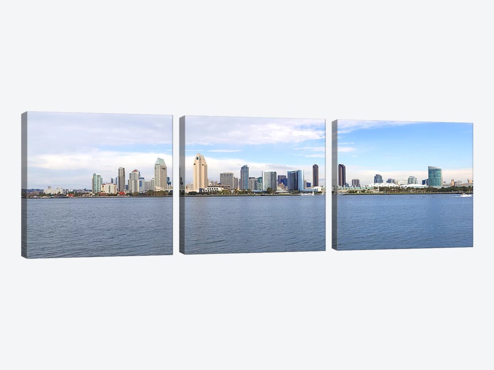 Buildings at the waterfront, San Diego, San Diego County, California, USA by Panoramic Images 3-piece Art Print