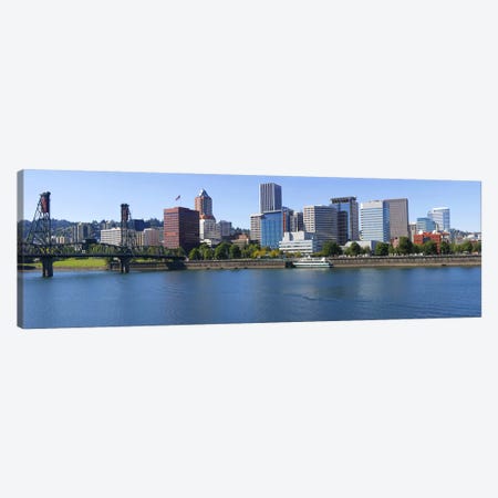 Bridge across a river, Willamette River, Portland, Oregon, USA Canvas Print #PIM8523} by Panoramic Images Canvas Art