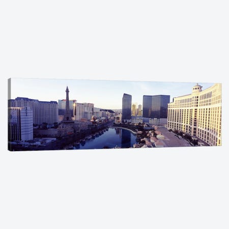 Hotels in a city, The Strip, Las Vegas, Nevada, USA 2010 Canvas Print #PIM8525} by Panoramic Images Canvas Art Print