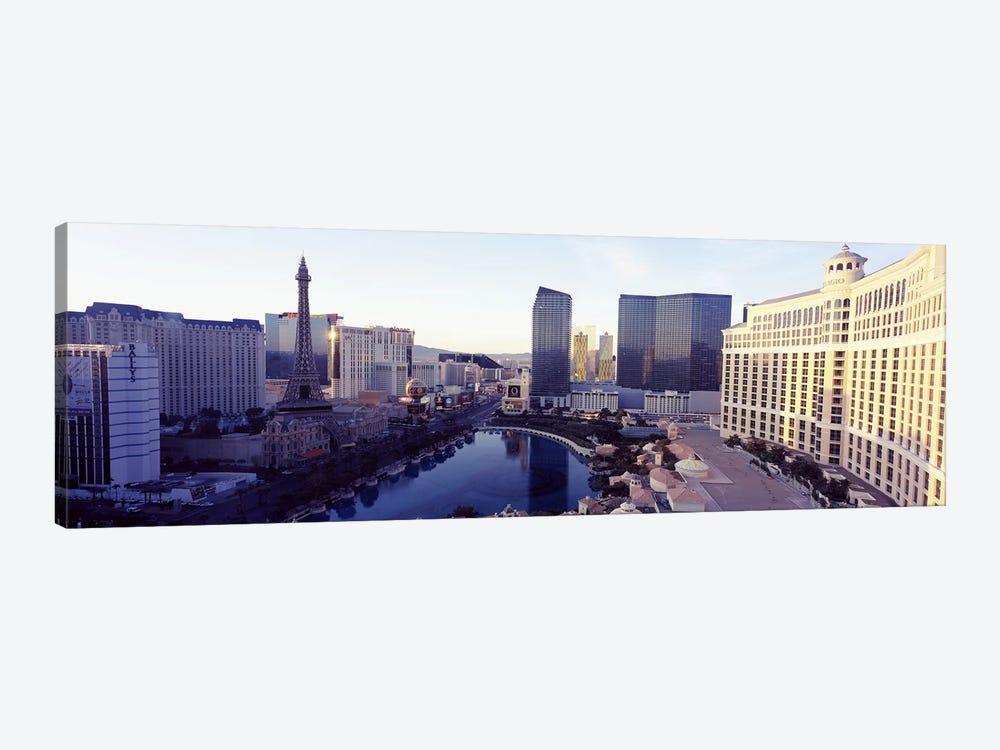 Hotels in a city, The Strip, Las Vegas, Nevada, USA 2010 by Panoramic Images 1-piece Canvas Wall Art