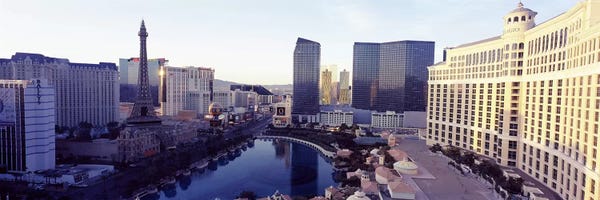 Las Vegas: Hotels in a city, The Strip, Las Vegas, Nevada, USA 2010 by Panoramic Images