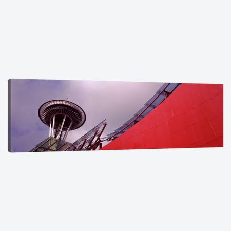 Low angle view of a tower, Space Needle, Seattle, King County, Washington State, USA Canvas Print #PIM8528} by Panoramic Images Canvas Artwork
