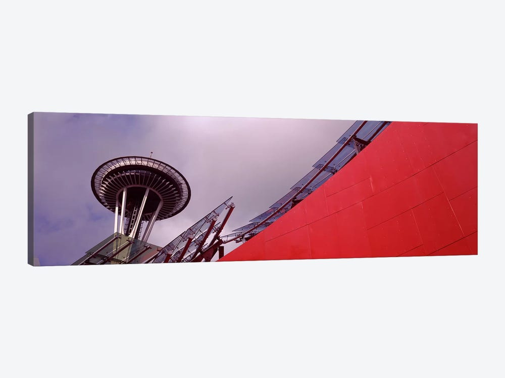 Low angle view of a tower, Space Needle, Seattle, King County, Washington State, USA by Panoramic Images 1-piece Canvas Print