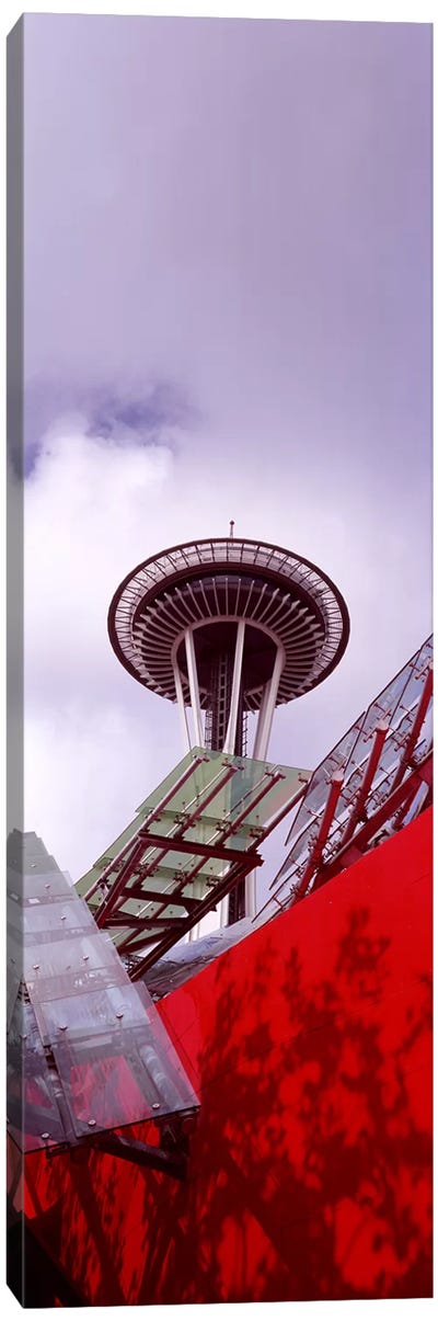 Low angle view of a tower, Space Needle, Seattle, King County, Washington State, USA #2 Canvas Art Print - Space Needle