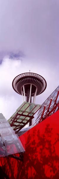 Seattle: Low angle view of a tower, Space Needle, Seattle, King County, Washington State, USA #2 by Panoramic Images