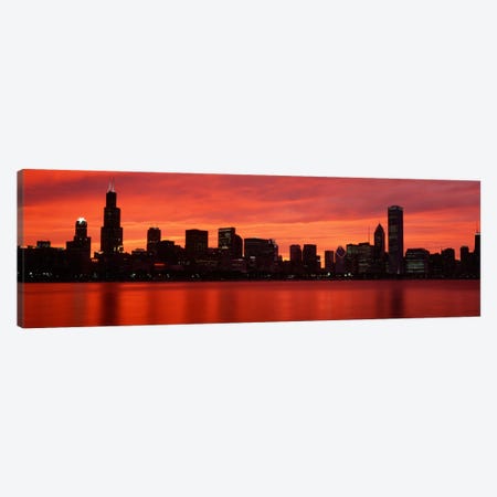 Downtown Skyline On A Majestic Evening, Chicago, Cook County, Illinois, USA Canvas Print #PIM852} by Panoramic Images Canvas Art Print