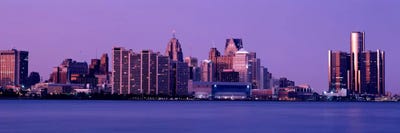 USA, Michigan, Detroit, twilight by Panoramic Images canvas print