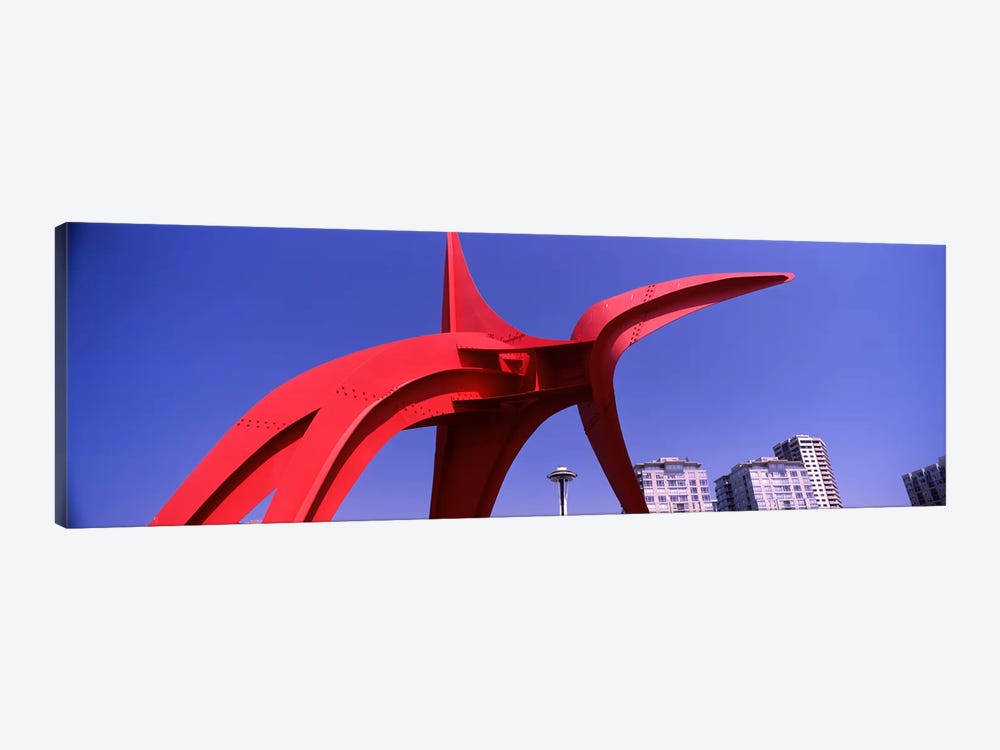 Low angle view of a sculpture, Olympic Sculpture Park, Seattle Art Museum, Seattle, King County, Washington State, USA by Panoramic Images 1-piece Canvas Art