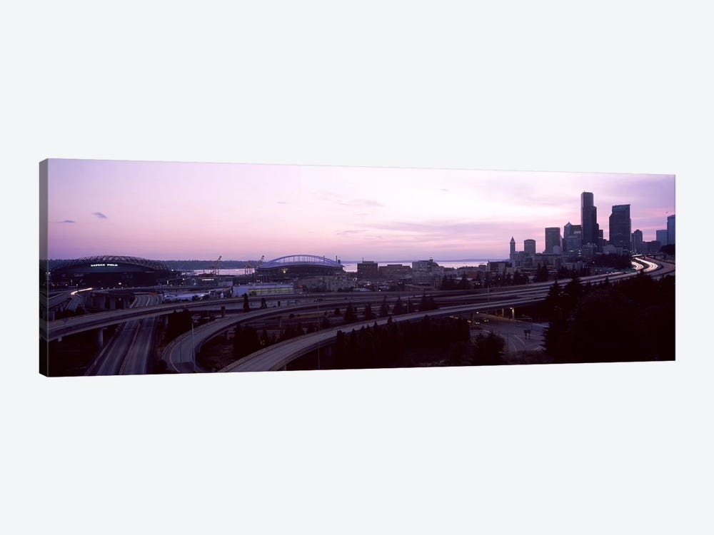City at sunset, Seattle, King County, Washington State, USA by Panoramic Images 1-piece Canvas Art Print