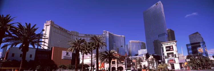 Low angle view of skyscrapers in a city, Citycenter, The Strip, Las Vegas, Nevada, USA